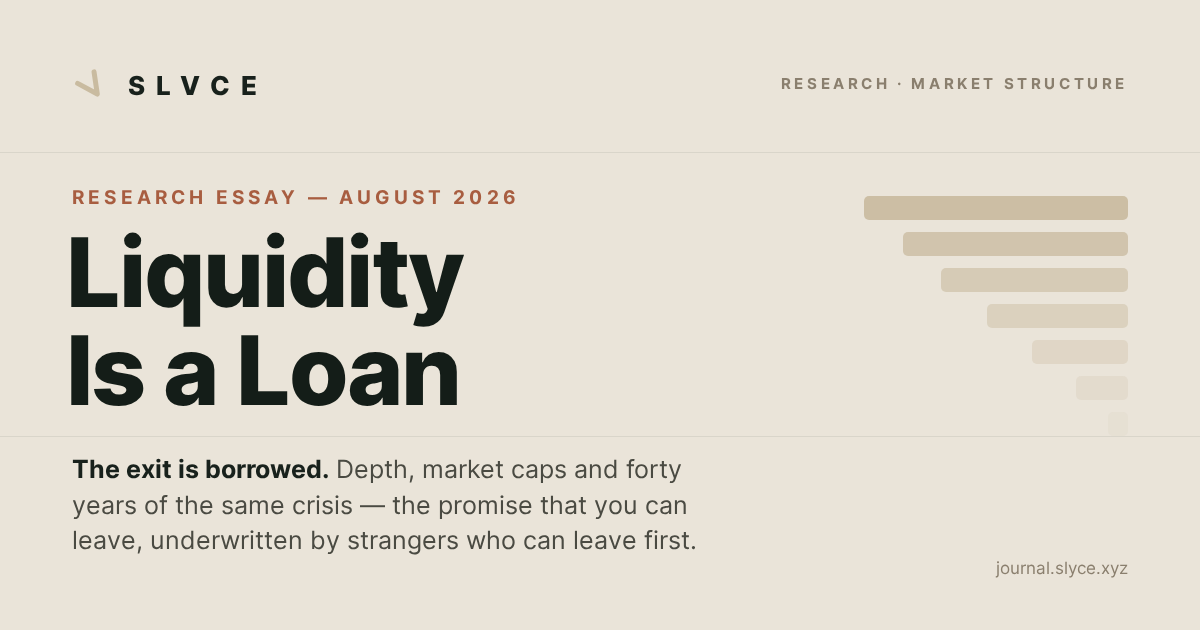 Liquidity Is a Loan
